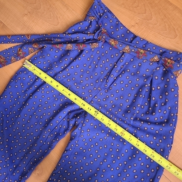 Anthropologie Ett:twa Bohemian Floral Hem Wide-leg Pants - Picture 11 of 16